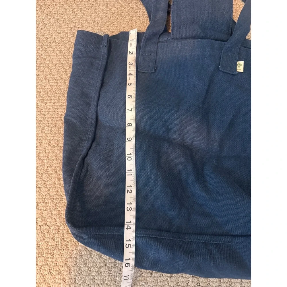 econscious EC8015 Hemp Market Tote Navy Blue Organic Cotton Blend Bag
